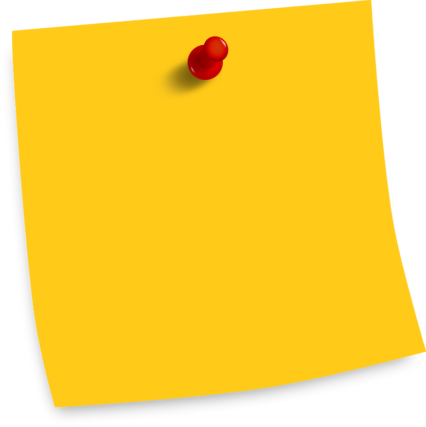 Golden Yellow Sticky Note 